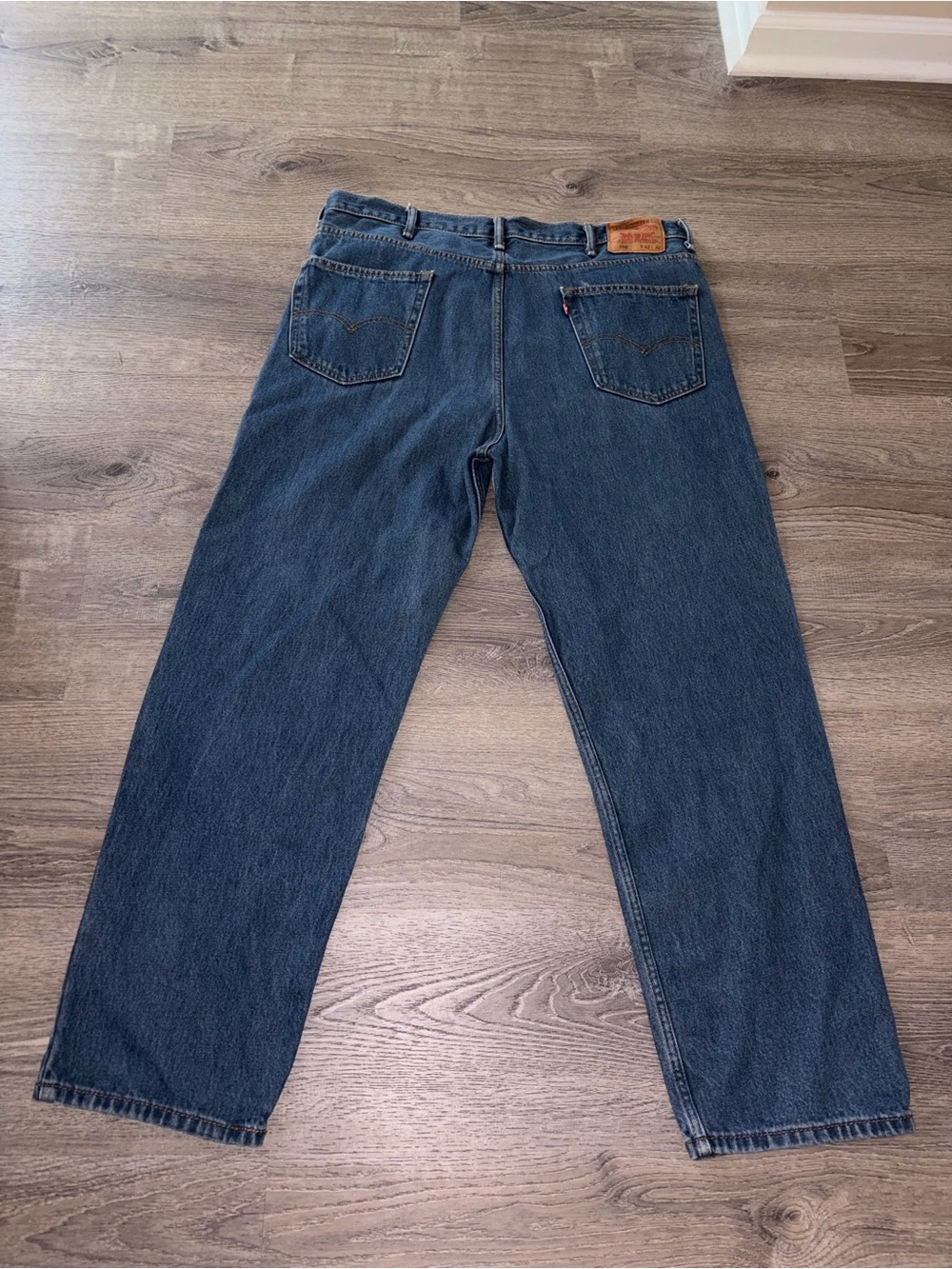 Levi's Men's Blue Denim Jeans Relaxed Fit Straight Leg Mid Rise 5-Pocket